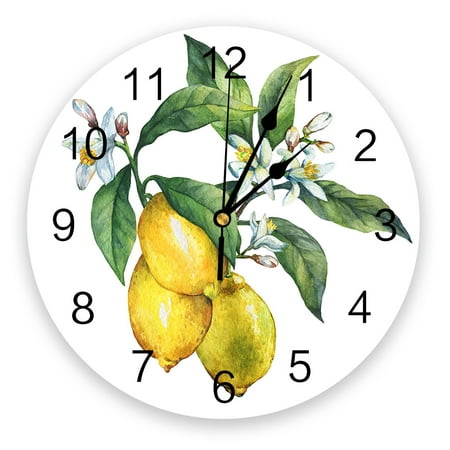 Modern Wall Clock Lemon Fruit PVC Wall Clock Home r Bedroom Silent Oclock Watch Wall for Living Room