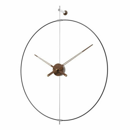 Modern Wall Clock Single-circle Hanging Clock Stainless Steel for Living Room