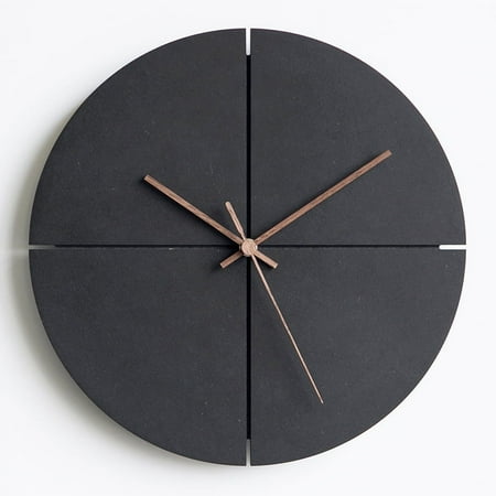 MODIRNATION ‘Old Town’ Wooden Modern Wall Clock, Minimalistic and Stylish, Walnut Hands, Silent Quartz Mechanism, Quality Materials Made from Eco-Friendly MDF and Bamboo, Home Decor for Home/Office