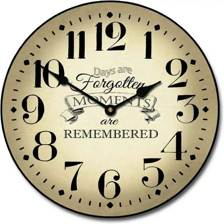 Moments Wall Clock | Beautiful Color, Silent Mechanism, Made in USA