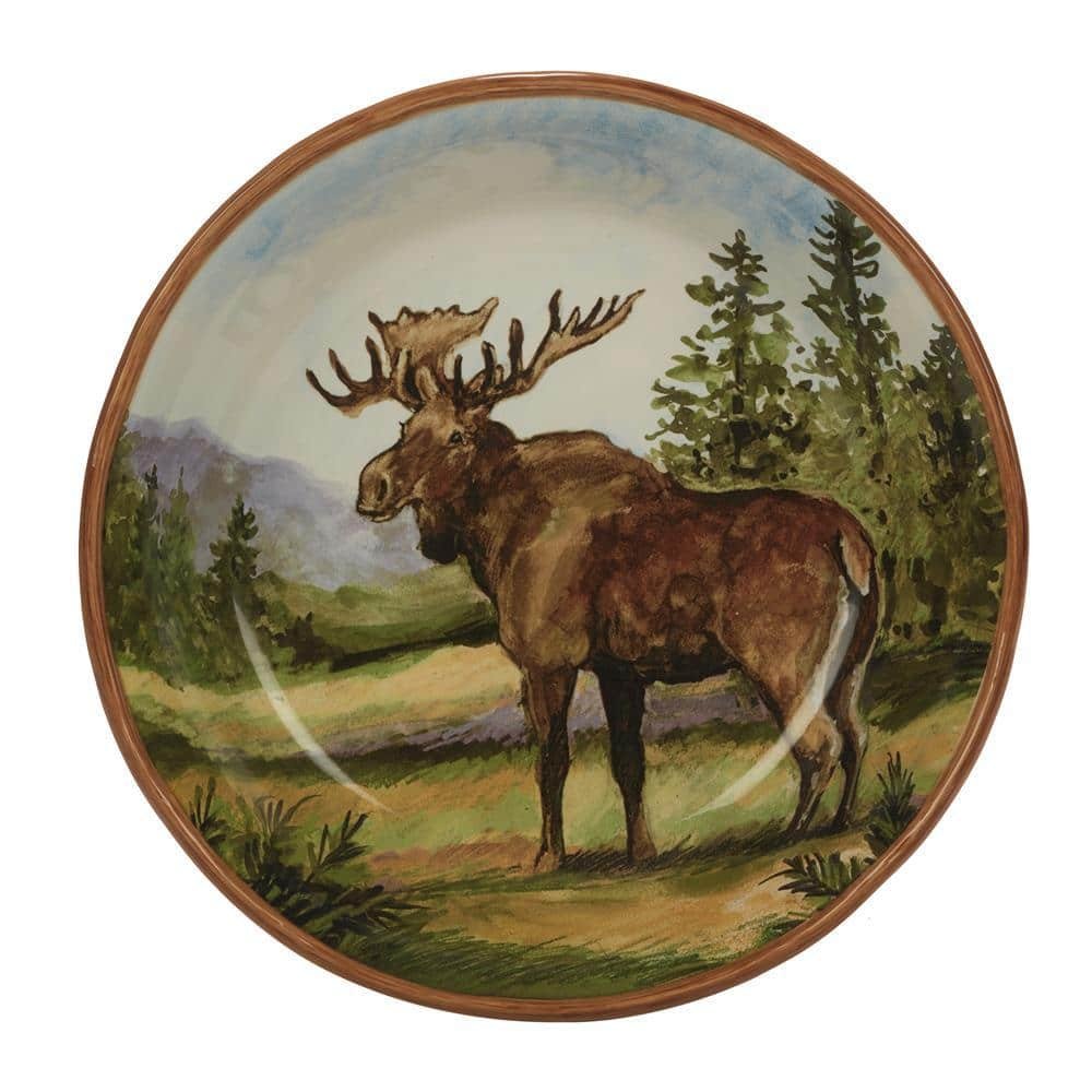 Mountain Summit 12.75 in. 115.03 fl. Oz. Assorted Colors Earthenware Serving Bowl...