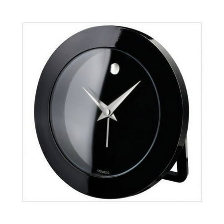 MOVADO BLACK ROUND TRAVEL ALARM CLOCK WITH CASE BRAND NEW ORIGINAL BOX GREAT GIFT 100% AUTHENTIC