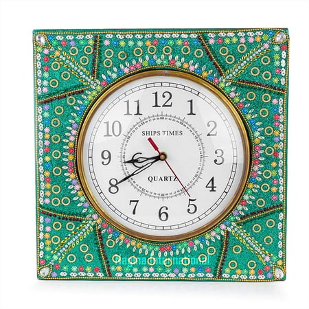 Nagina International Cultural Modern Handmade Wall Decor Yet Functional Time's Clock | Exclusive Decor & Gifts