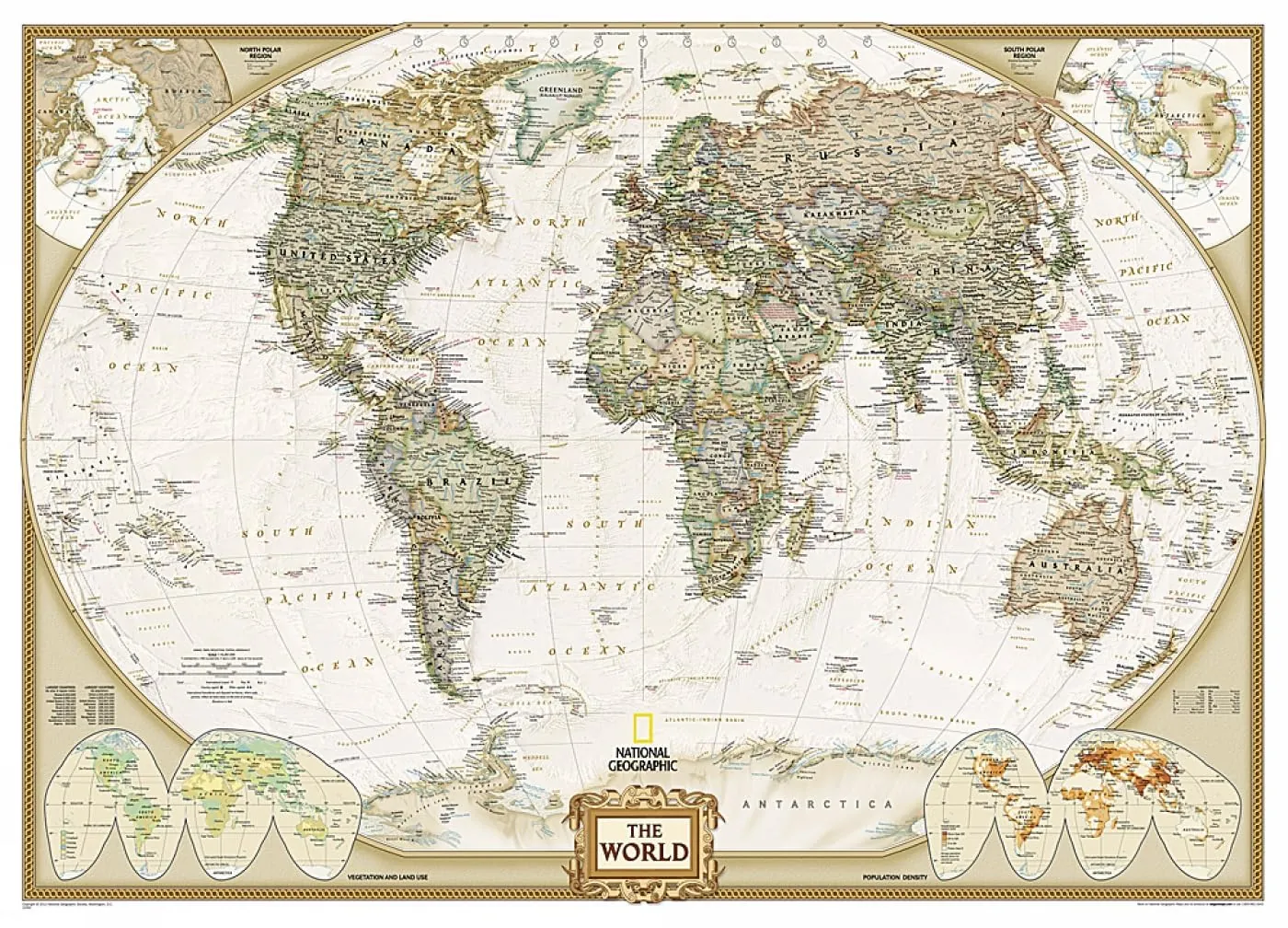 National Geographic World Wall Map - Executive (Mural: 116.25 x 77 in) (National Geographic Reference Map)