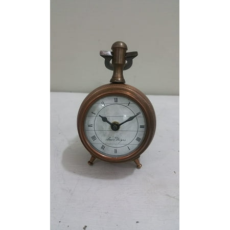 NAUTICAL MARITIME ~ TABLE TOP COPPER FINISH DESKTOP ~ TABLE CLOCK DECOR