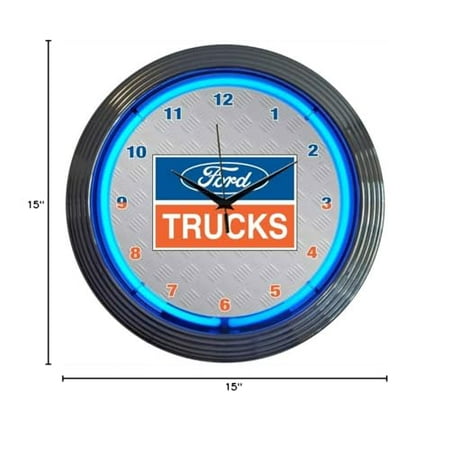 Neonetics Ford Trucks Neon Wall Clock, 15-Inch