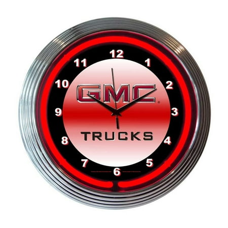 Neonetics Home Indoor Restaurant Kitchen Decorative Gmc Truck Neon Wall Clock