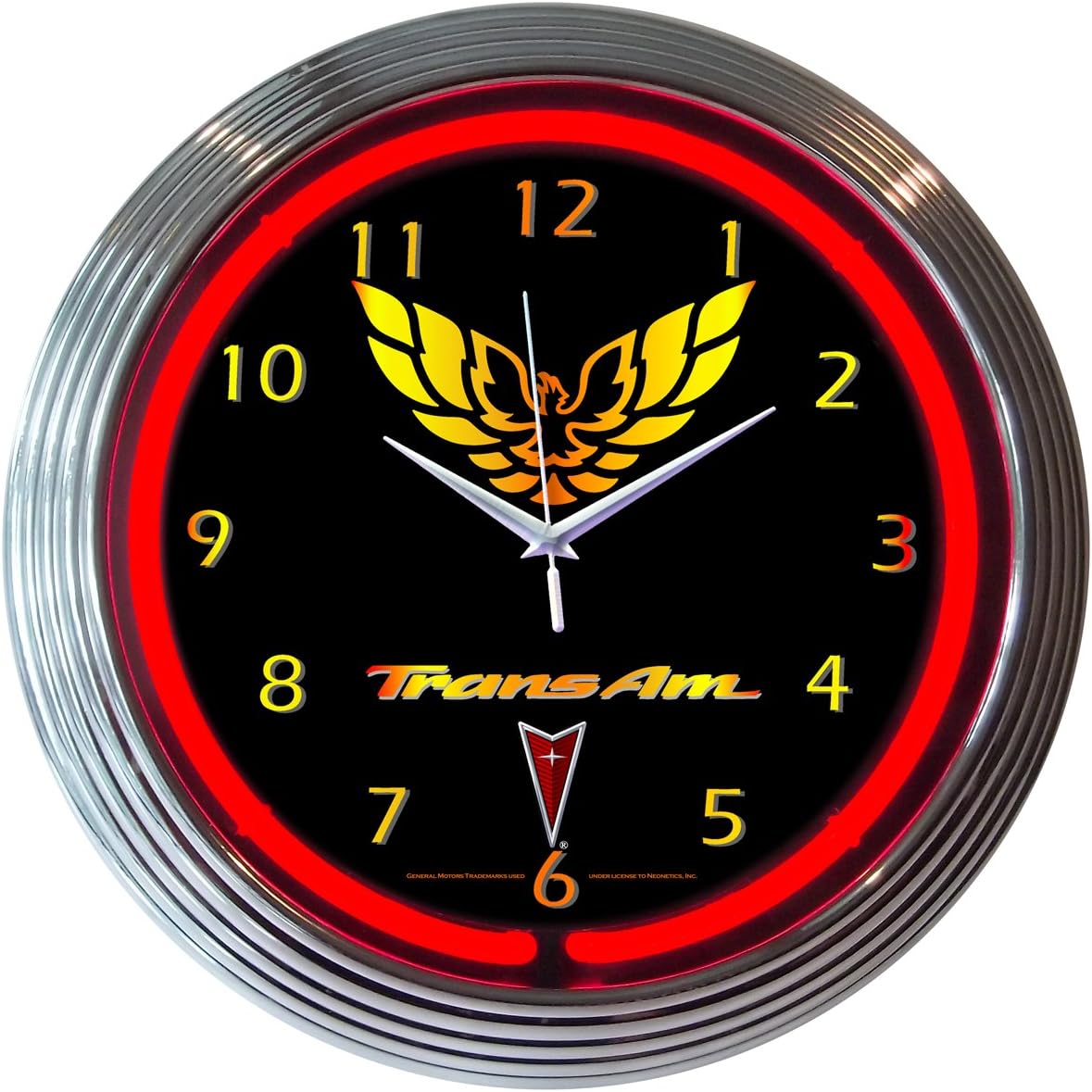 Neonetics Trans Am Neon Wall Clock, 15-Inch