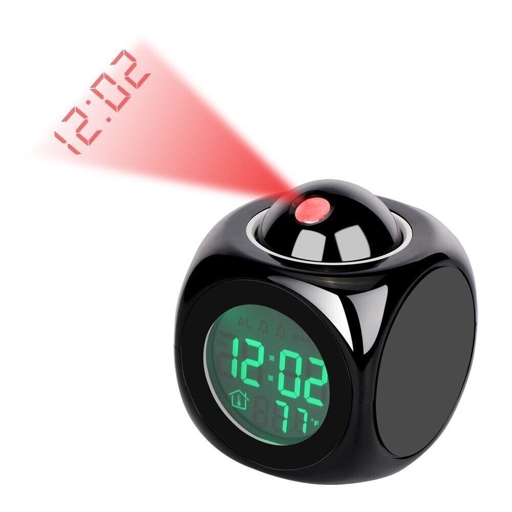 NEW - Projector Alarm clock with talking projection alarm clock imulti sounds