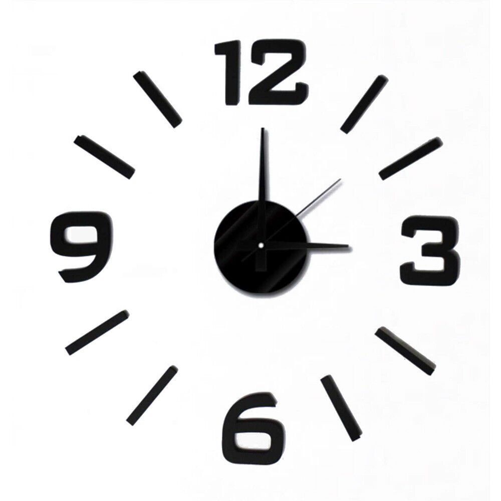 NEW! DIY SELF ADHESIVE WALL CLOCK - DO IT YOURSELF 3D INTERIOR TIME CLOCK