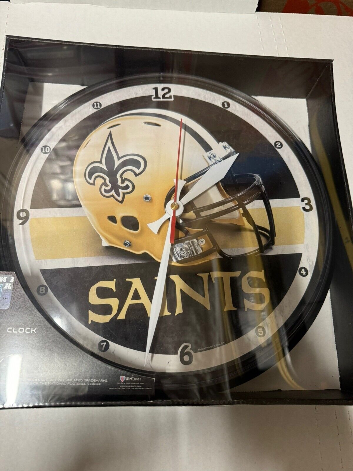 "New Orleans Saints " NFL Round 12" Clock Wincraft "New"