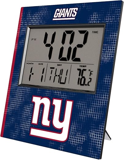 New York Giants Cross Hatch Digital Desk Clock