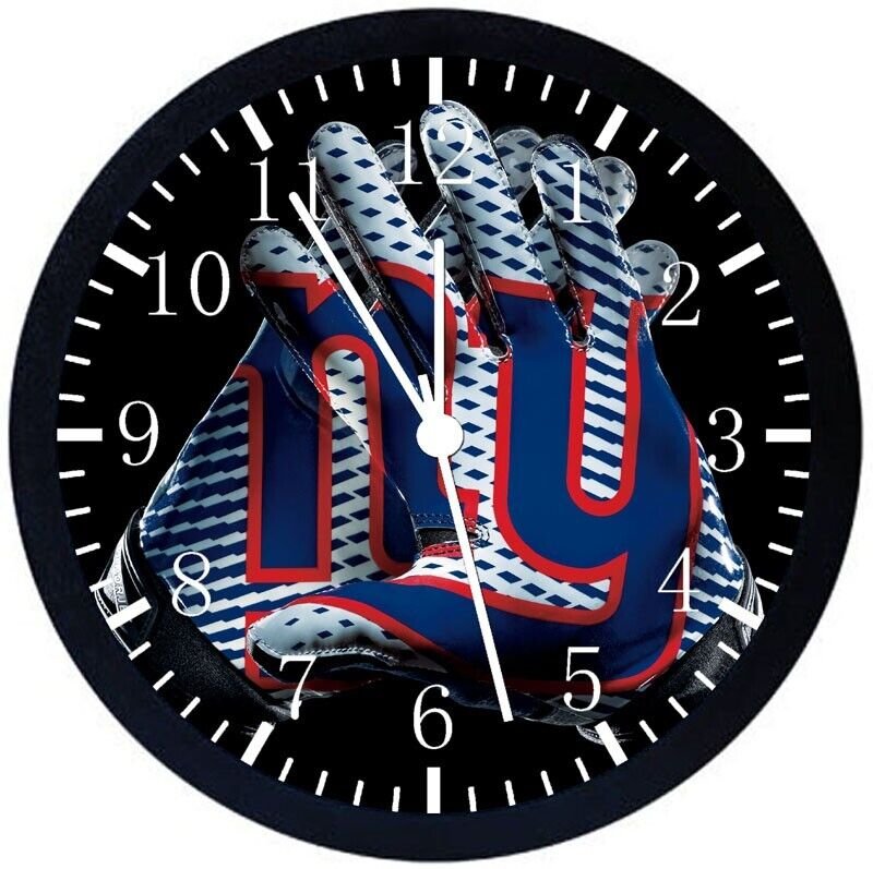New York Giants Wall Clock 12" Large Personalized option adding names F129