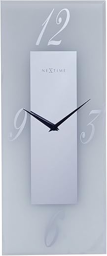 NEXTIME Dali Frosted Glass Rectangular Wall Clock