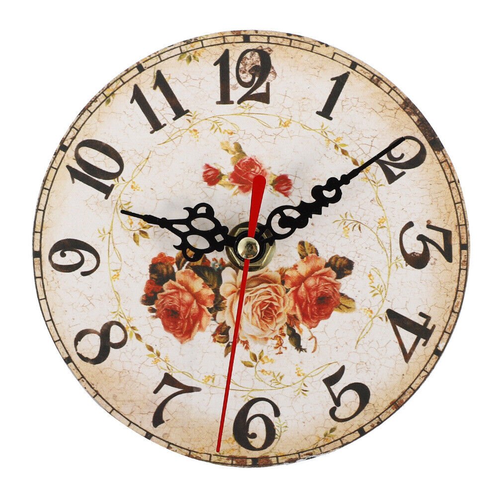 Numerals Wood Clock Round Home Wall Clock Decorative Wooden Clock