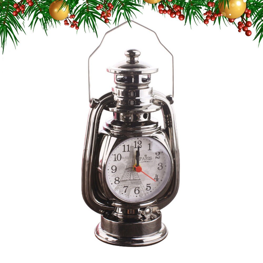 Oil Lamp Alarm Clock Desktop Candle Snuffer Unique Vintage Ornament Student