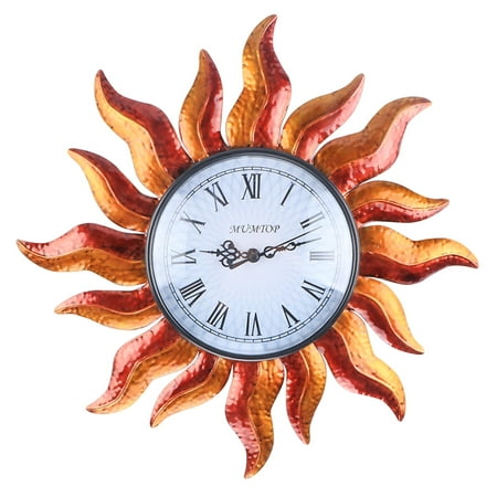 Outdoor Wall Clock, Sun Indoor Clock Wall-Mounted Clock Exquisite Decoration