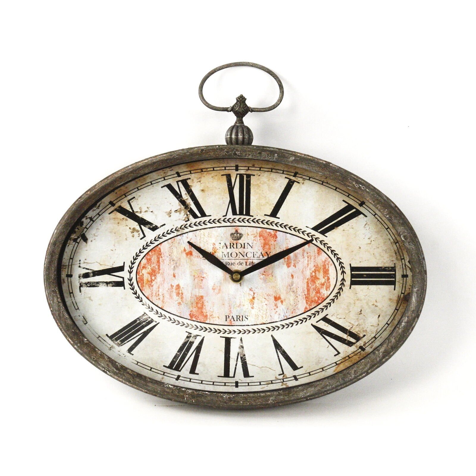 Oval Clock Analog Home Wall Clocks Decor Living Room NEW