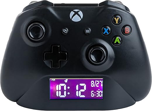 Paladone Xbox Controller Digital Alarm Clock, Officially Licensed Xbox Merchandise Gift and Decor for Gamers - Black