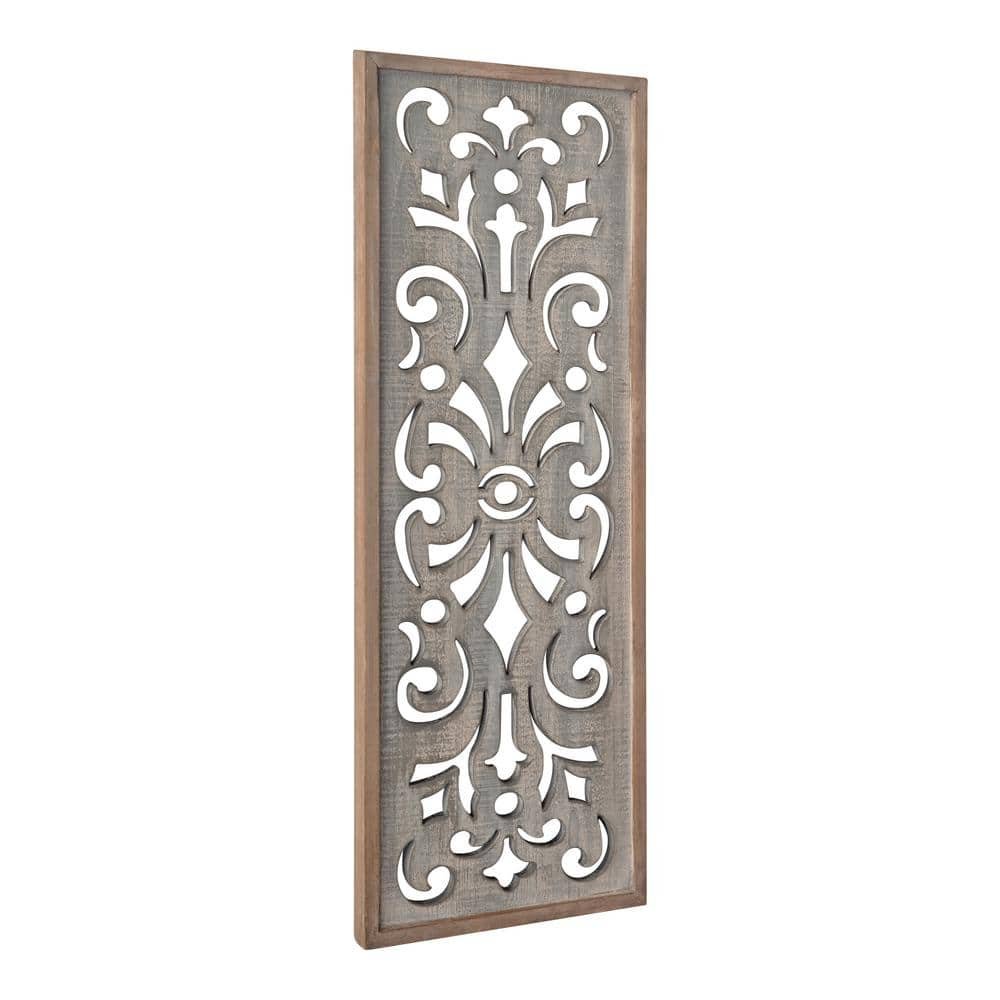 Palmares Wood Gray Wall Art Plaque