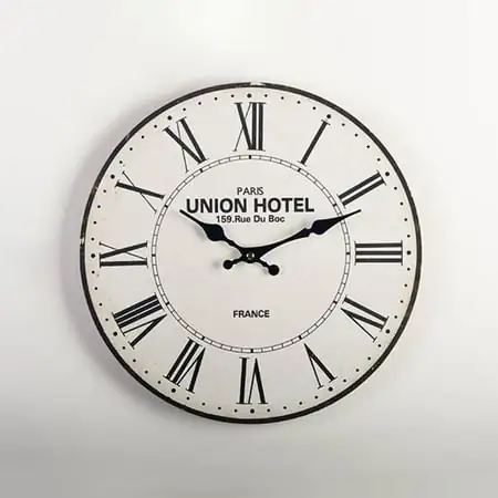 Paris Union Hotel 159 Rue Du Boc France Wall Clock