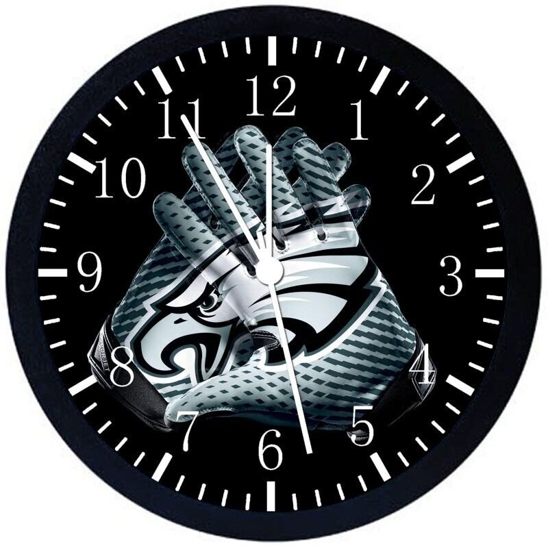 Philadelphia Eagles Wall Clock 12" Large Personalized option adding names F125