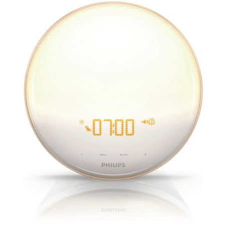 Philips Wake-up Light with Colored Sunrise, Sunset Simulation and New PowerBackUp+ Feature, HF3520/60