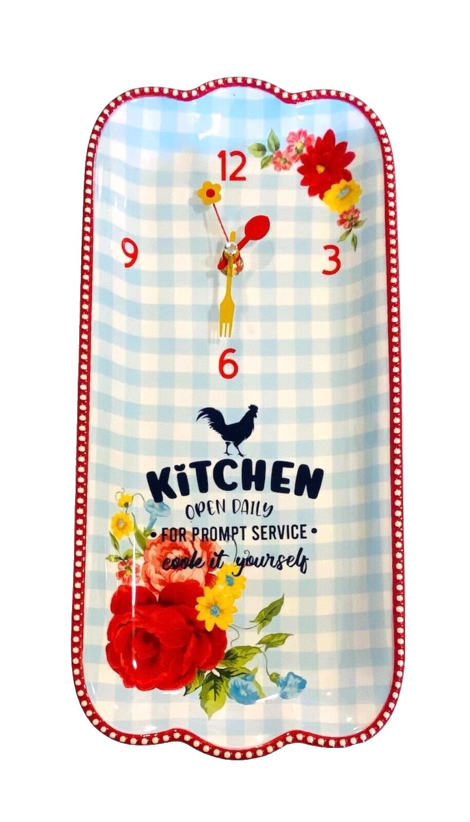 Pioneer Woman Sweet Rose Wall Clock - UNIQUE BEAUTIFUL Floral Kitchen