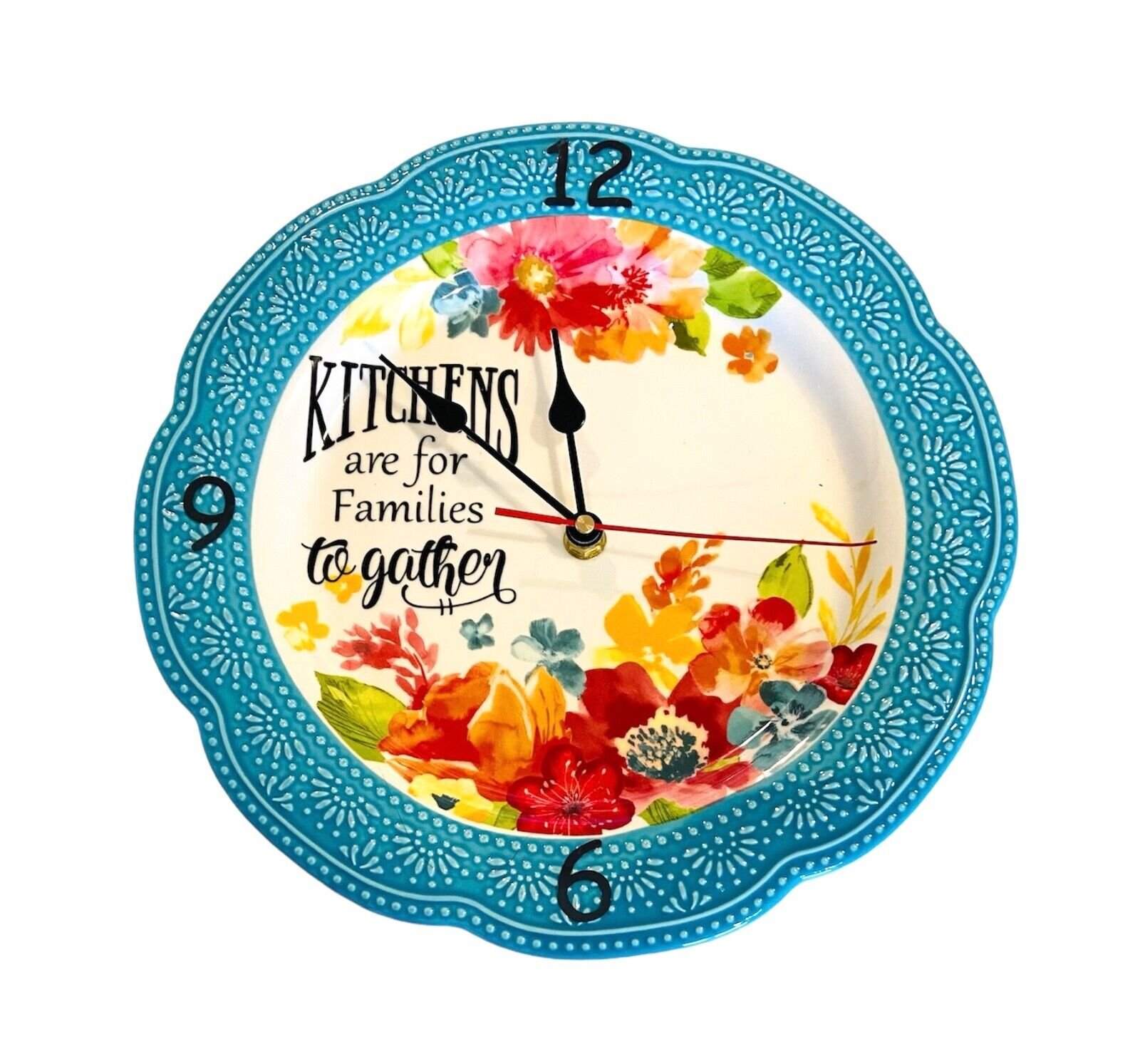 Pioneer Woman Wildflower Whimsy Wall Clock - UNIQUE BEAUTIFUL Floral Kitchen