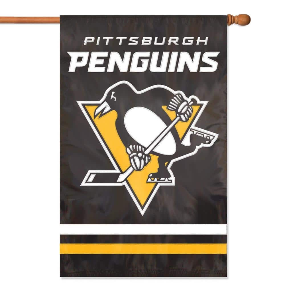 Pittsburgh Penguins Applique Banner Flag