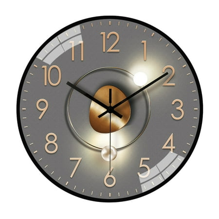 Pnellth 8 Inch Modern Wall Clock Silent Non-Ticking Battery Operated Wall-mounted Clock Living Room Bedroom Kitchen Office Classroom Decor