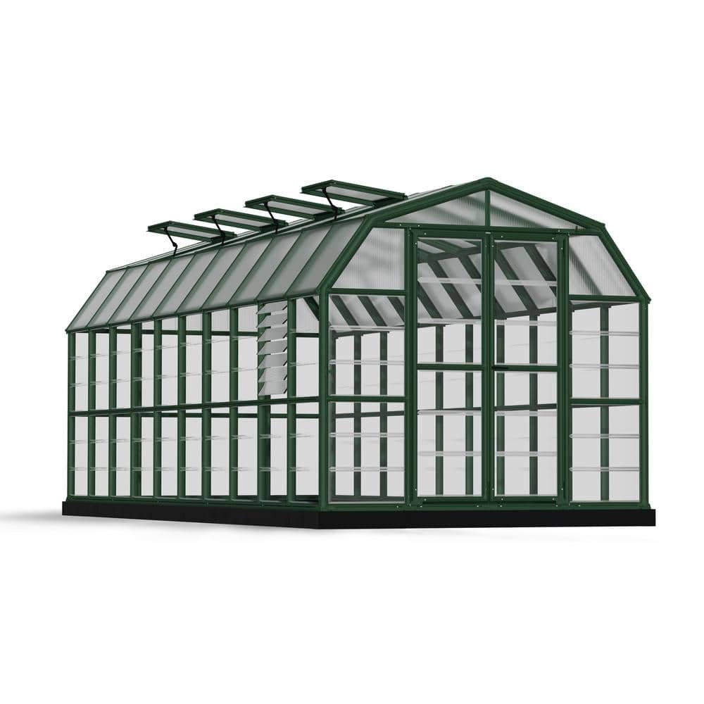 Prestige 8 ft. 8 in. x 20 ft. 11 in. Green/Clear Barn...