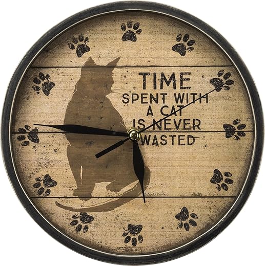 Primitives by Kathy 33894 Time with Cats Clock