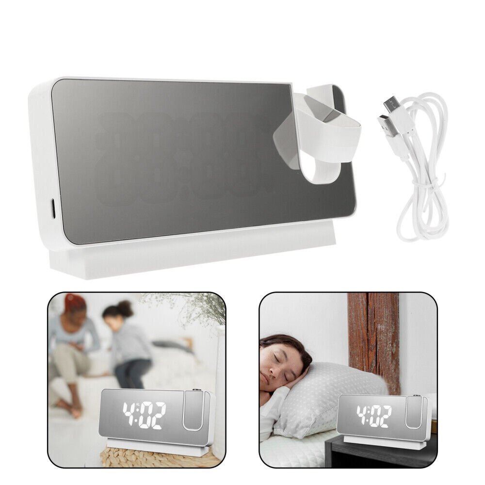 Projection Desk Clock Night Light Alarm Clock Projection Clock Bedside Clock