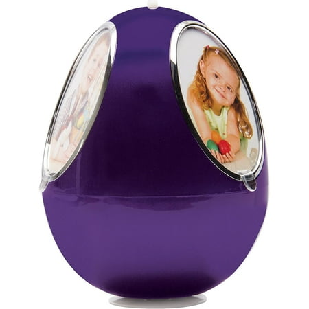 Purple Spinning Easter Egg 2 x 3 Oval Picture Frame