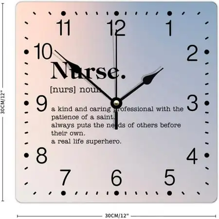 Pvc Wall Clock Nurse Definition Large Wall Clock Primitive Sayings Dictiona