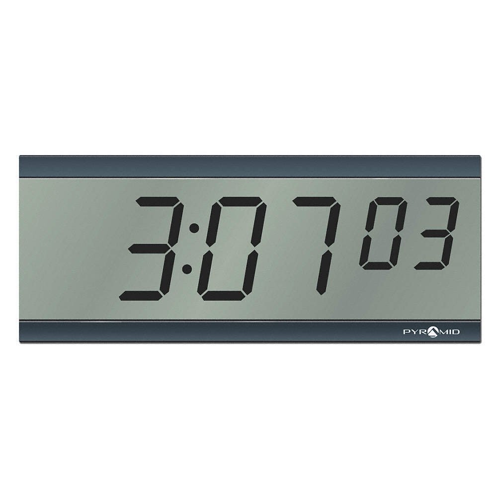 PYRAMID S9D3L6GBBB Synchronized Digital Clock,11.25'W,4.5"H 15F567