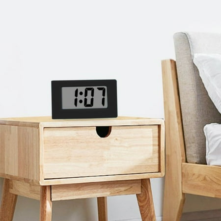 Qianying Digital Alarm Clocks for Bedrooms - Electric Desk Clock with Large Numbers,Adjustable Volume,Snooze,Modern Home Desk Digital Clock,Suitable for Bedroom Bedside Desk,Black