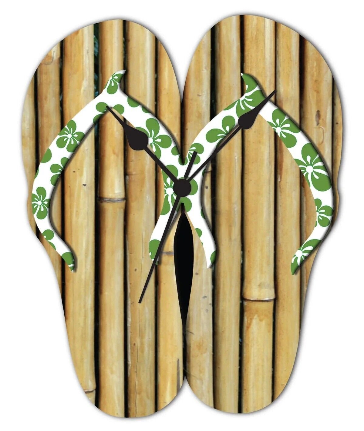 Quartz analog wall clock MDF case flipflop shaped clock