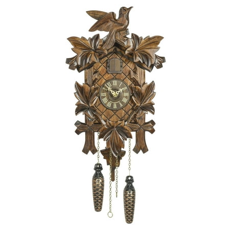 Quartz Cuckoo Clock 5-leaves, bird TU 350 Q