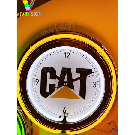 Queen Sense 15 Caterpillars Cat Neon Clock Wall Clock Man Cave Pub Bar Garage Decor 115CATNC