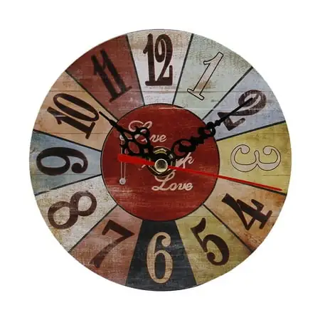 RABBITH Personalized Wall Clock Beach Themed Battery Operated Silent Round Coastal Nautical Clock for Office Bathroom Bedroom