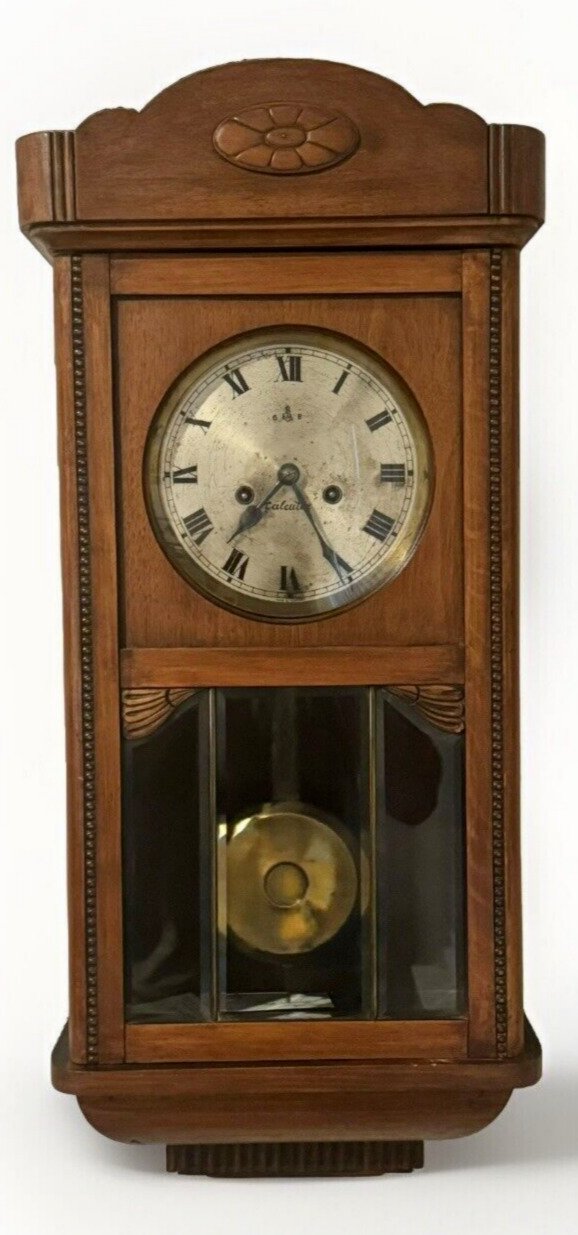 Rare Antique Gustav Becker Calcutta Gong Strike Wall Clock German Made Clock