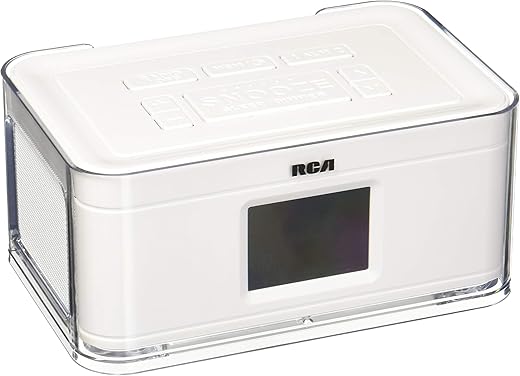 RCA Dual Alarm Clock Radio with Multicolor Fashion Wraps