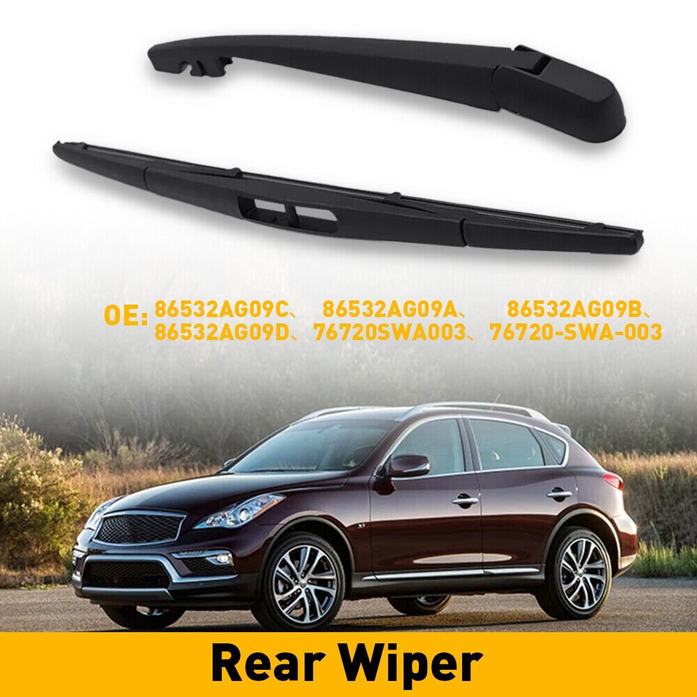 Rear Wiper Blades and Arm for Acura MDX RDX 2007-2014 Back Windscreen Wiper