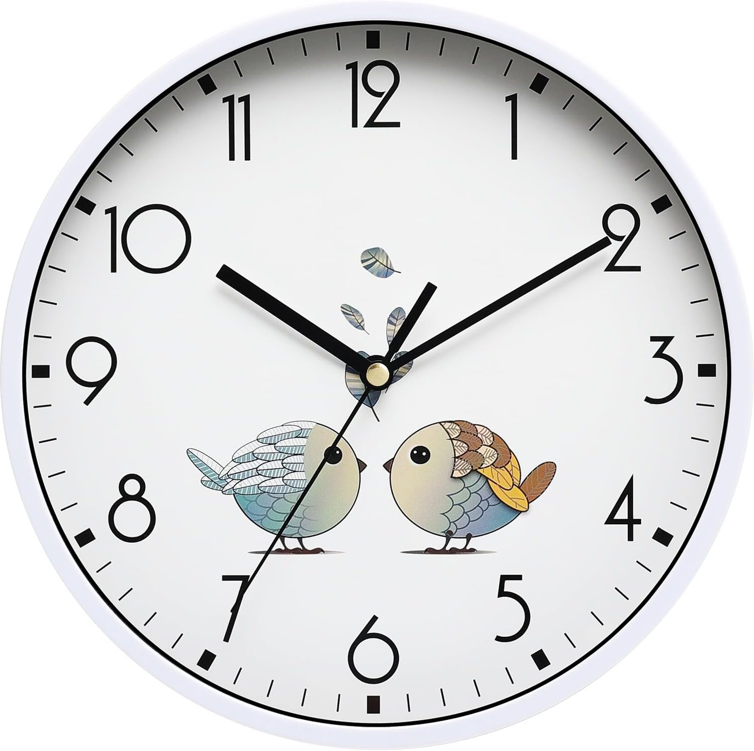 Reloj De Pared Redondo De 8 Pulgadas Silencioso Y Sin Tic Tac Estilo Retro Sala