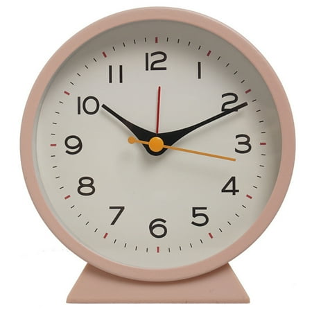 Retro analog alarm clock, small silent bedside alarm clock with nightlight, nap, for living room, bedroom, bedside, desk