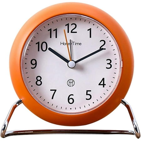 Retro Analog Vintage Alarm Clock with Night Light, Super Quiet, Cute Double Bell Alarm Clock