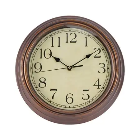 Retro Silent 12 Inch Wall Clock Non Ticking, Rustic Vintage Clock Quartz Decorative for Home Office