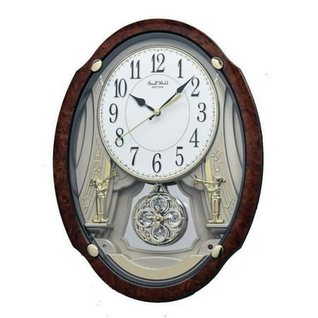 Rhythm Clock 4MJ427WU23 15.7 x 11.8 in. Trumpet Duet II Magic Motion Clock